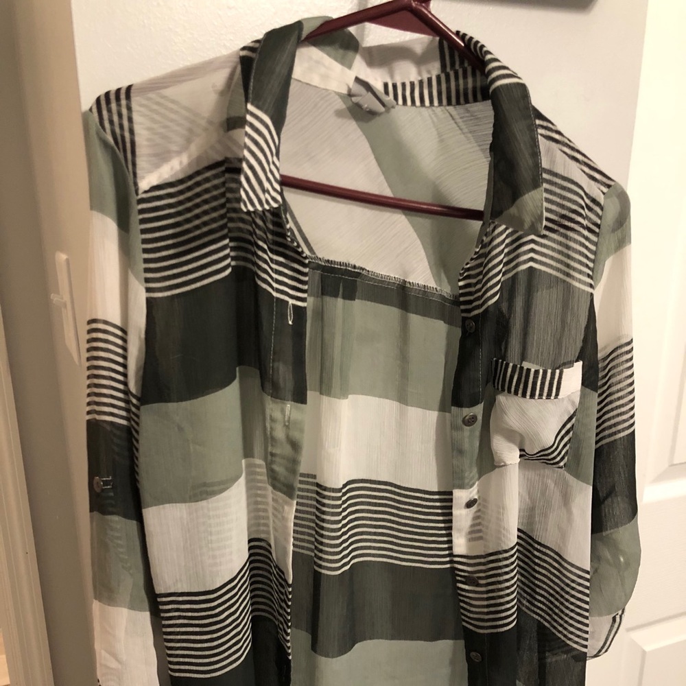Sheer button up